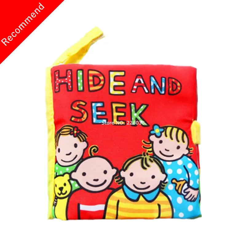 SZ04 Hide And Seek Детские игрушки, детские книги для раннего развития, тканевые книги для детей, Обучающие Развивающие книги, хвосты животных, динозавры SZ04 - Цвет: SZ04 Hide And Seek