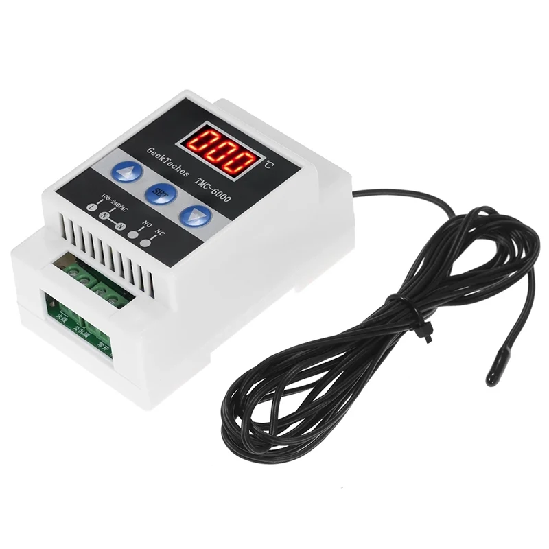 TMC-6000 Guide Rail Thermoregulator Digital Temperature Controller Thermostat Refrigeration Heating Temperature-A |