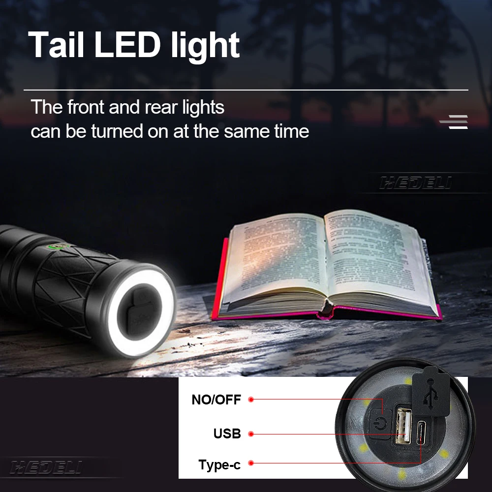 Super XHP160 Most Powerful Led Flashlight torch XHP90 P70 High power tactical flashlight USB rechargeable Waterproof flash light | Освещение