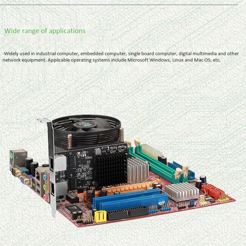 

IO-PCE8125B-2GLAN Ethernet Network Adapter, Pcie To Dual-Port Gigabit Network Card for Industrial Computer