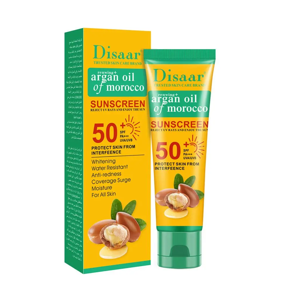 

Disaar Argan Sunscreen Protetor Whitening Solar Uv Radiation Sunscreen Body Cream Oil-control SPF50+ Moisturizing Sun Screen