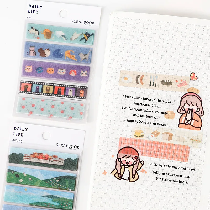 4 стр. милые наклейки на индекс для девочек | Канцтовары офиса и дома