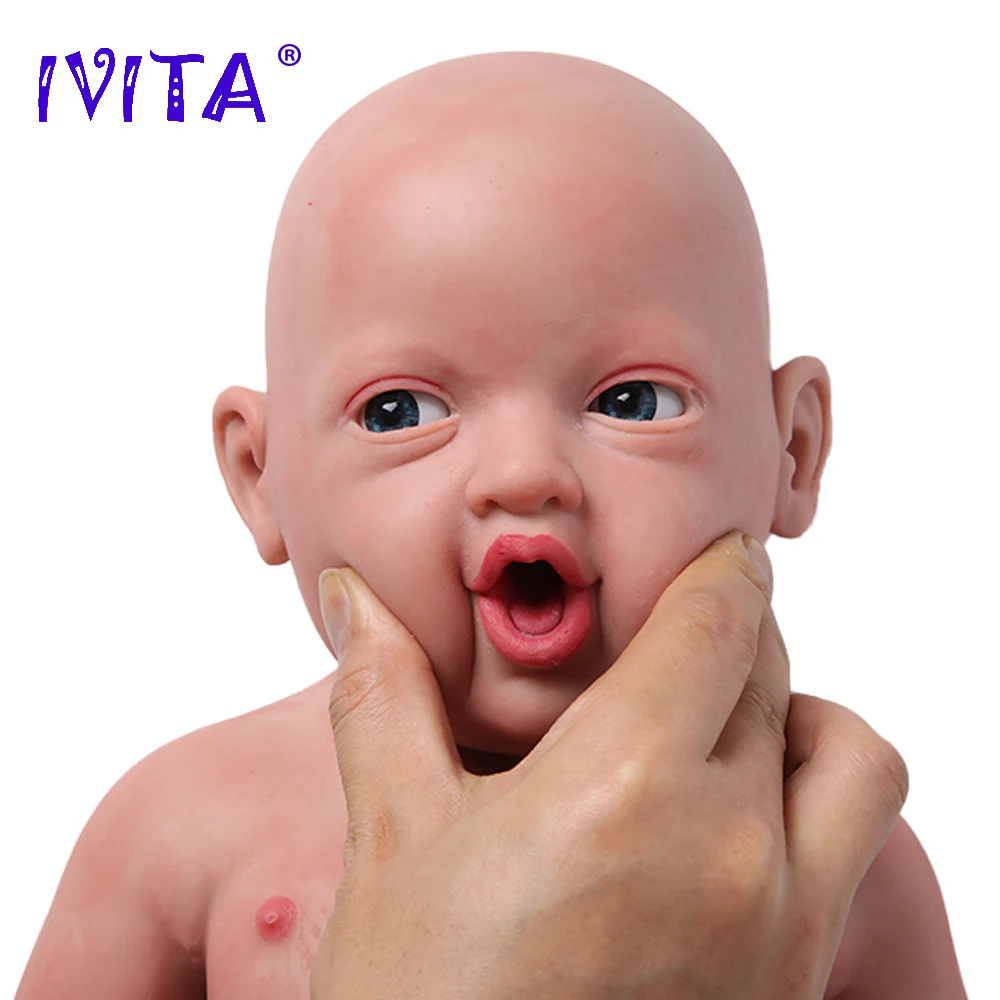 IVITA WB1513 59 см 5210 г Оригинальные Полностью силиконовые куклы для новорожденных