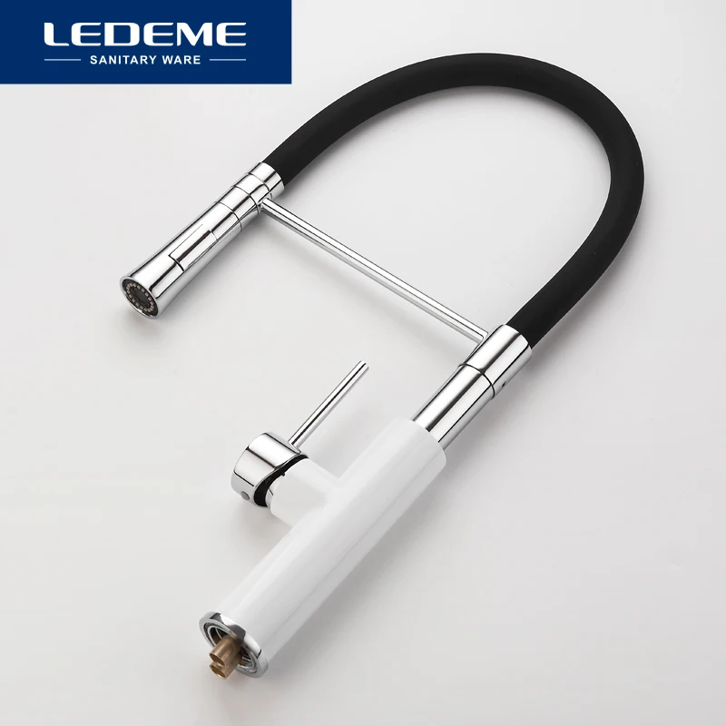 LEDEME Faucet L4097 Смеситель для кухни с латунным корпусом и силиконовым