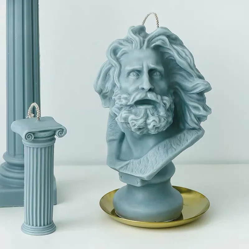 

Формы для свечей большого размера, искусство Давида, дизайн головы Марселя, Венера, гипсовая скульптура, изготовление ароматизированных свечей силиконовая форма