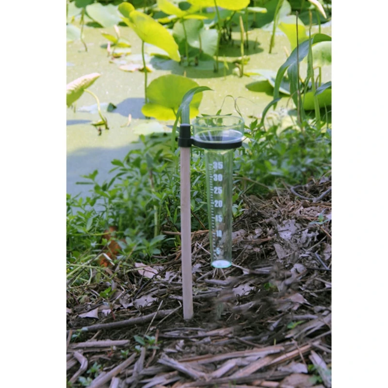 

Rain Gauge 1 Piece Plastic Rain Gauge with Stand Rainfall Measuring Tube Garden Outdoor Yard Rainfall Measurement