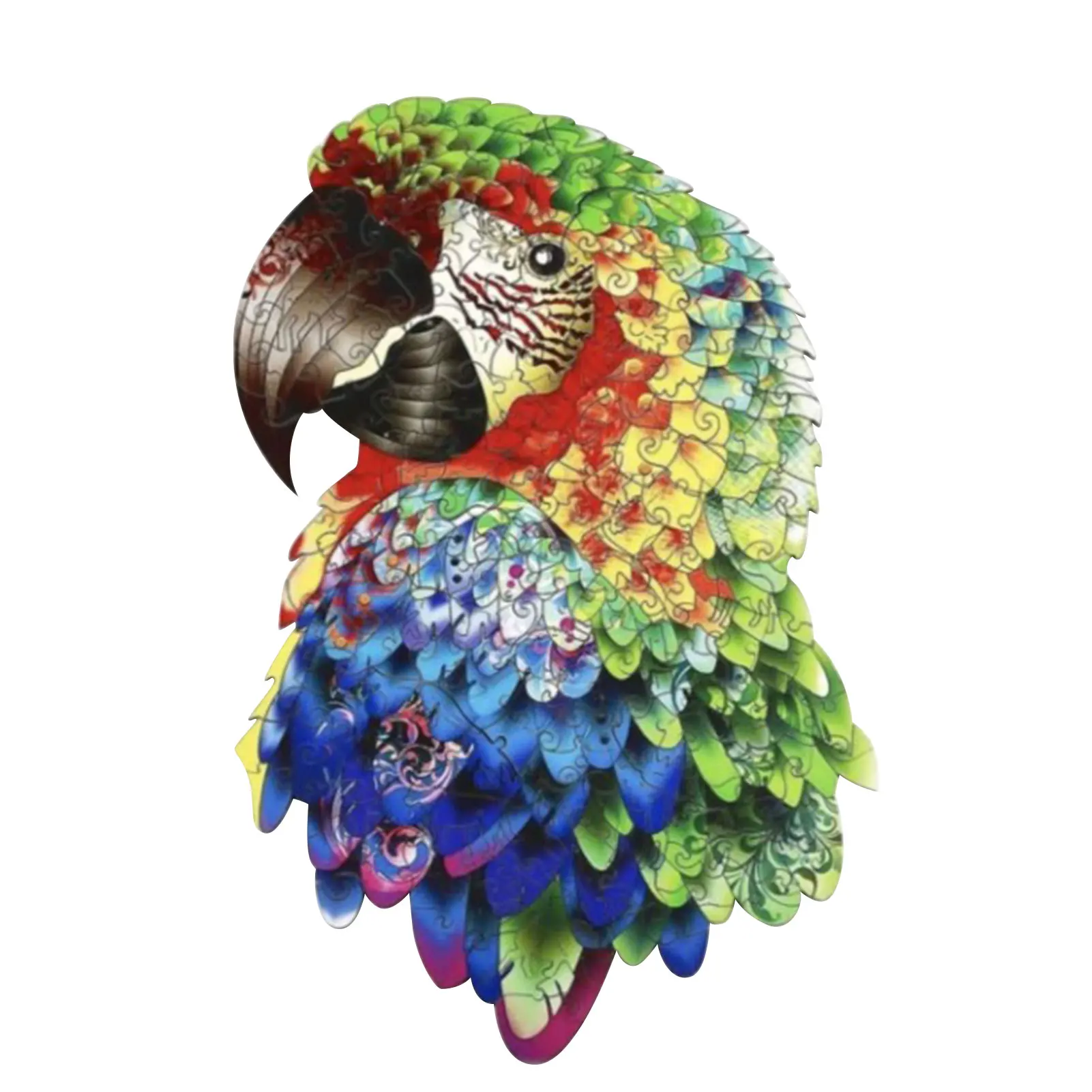 

Parrot Wooden Jigsaw Puzzle Unique DIY Each Piece Is Animal Shaped Wooden Puzzle Pieces Toy For Kids Adults Gifts