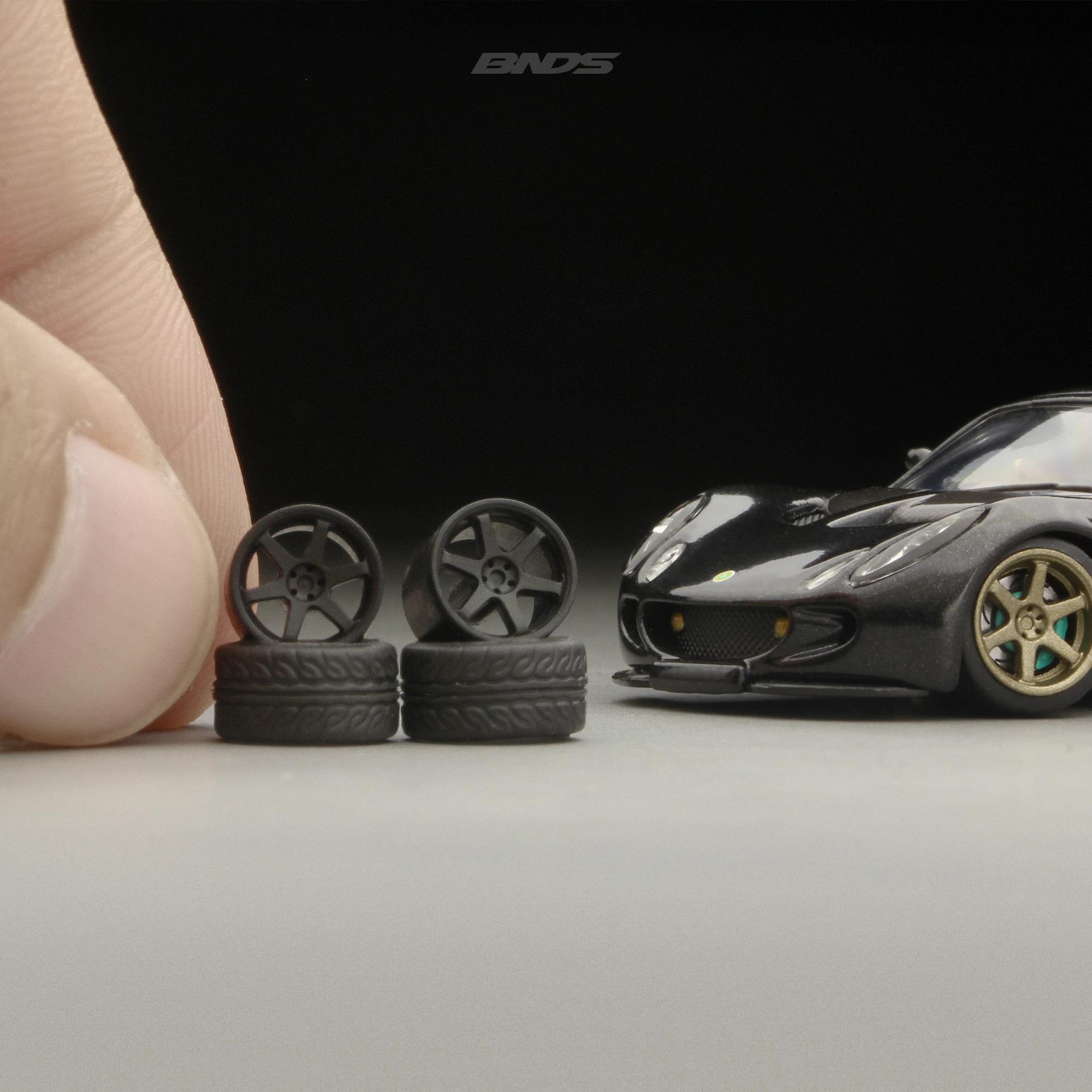BNDS 1/64 ABS диски резиновые шины золотые в сборе модифицированные детали JDM VIP стиль