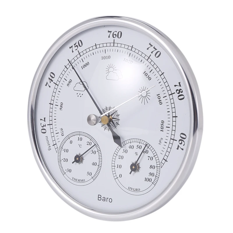 Wall Mounted Household Thermometer Hygrometer High Accuracy Pressure Gauge Air Weather Instrument Barometer | Инструменты