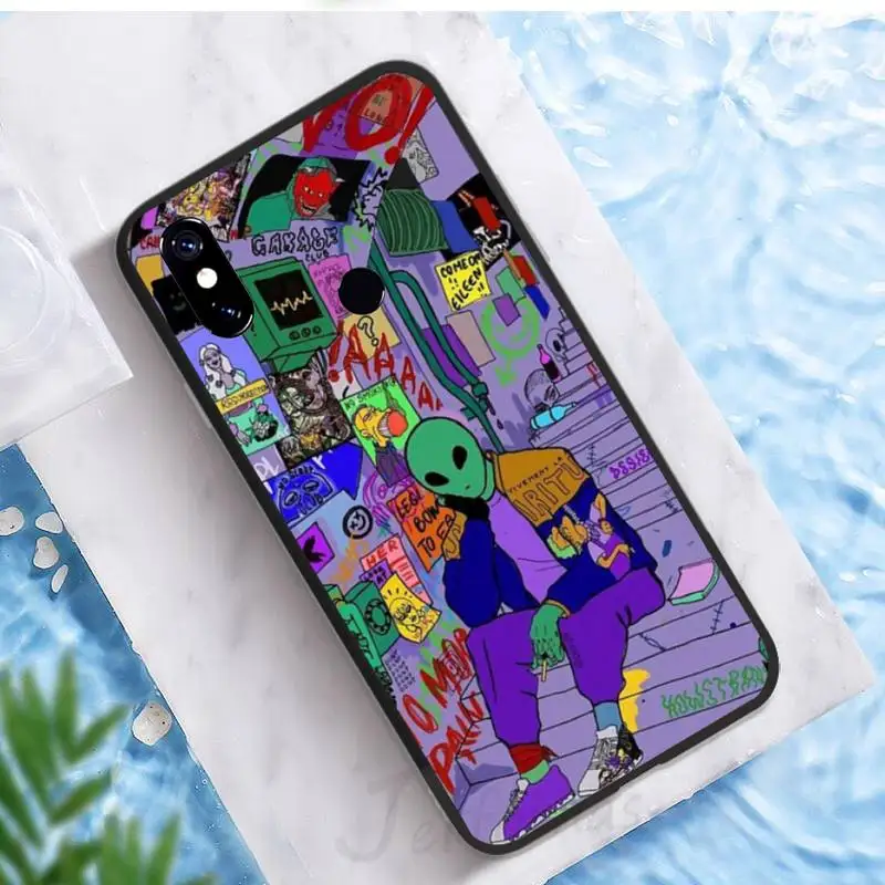 

Aesthetics Cartoon alien space Phone Case For Xiaomi Redmi note 7 8 9 pro 8T 9A 9S Mi Note 10 Lite pro
