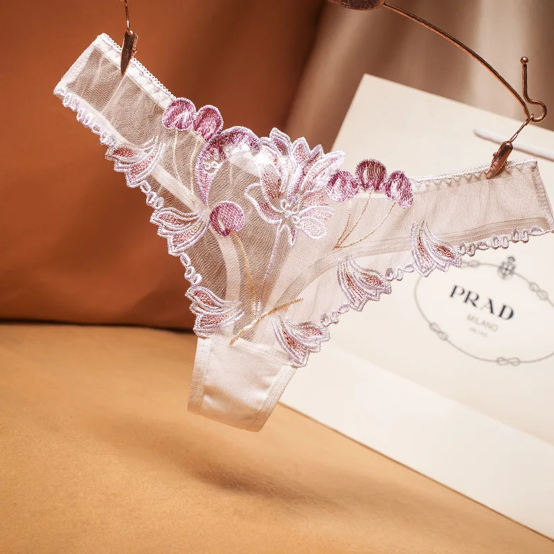 Трусики-стринги женские кружевные с Т-образной спинкой | Женская одежда