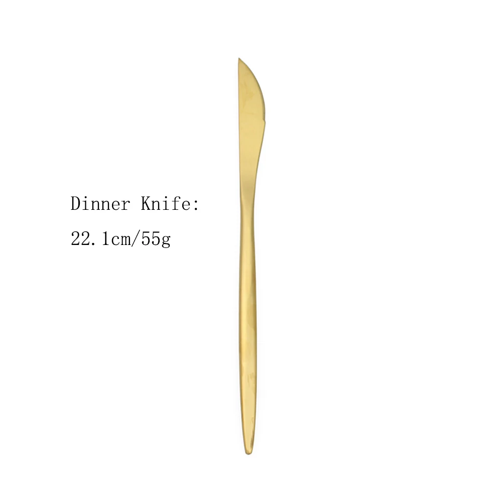 Матовое золото столовые ложки посуда набор 304 Нержавеющая сталь столовая вилка