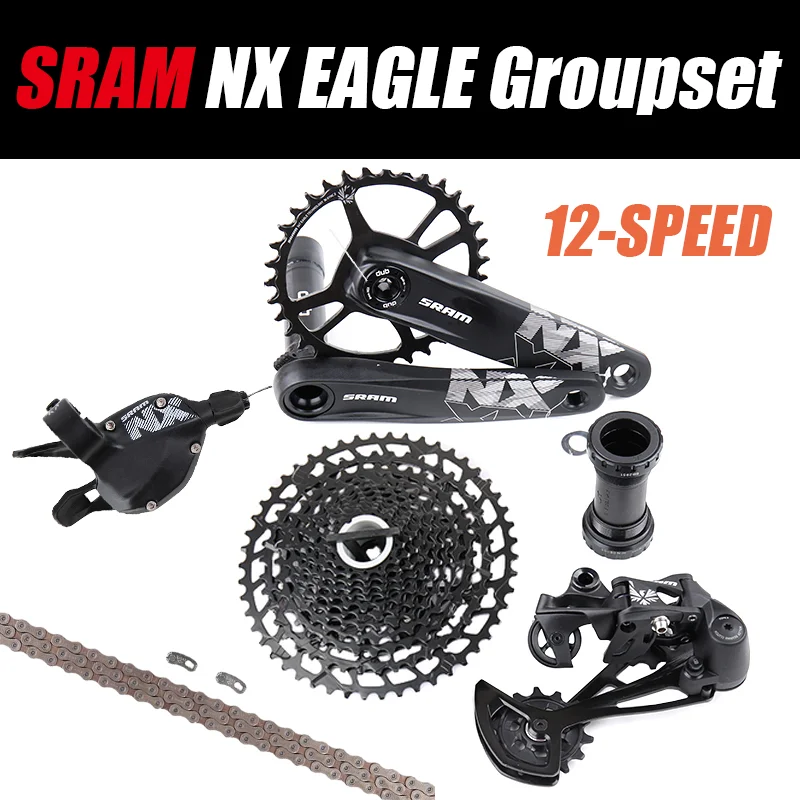 

SRAM NX EAGLE 12 Скоростей 11-50T групповой набор DUB 175 170 мм триггерный переключатель передач задний переключатель передач K7 кассета 12 Скоростей цепн...