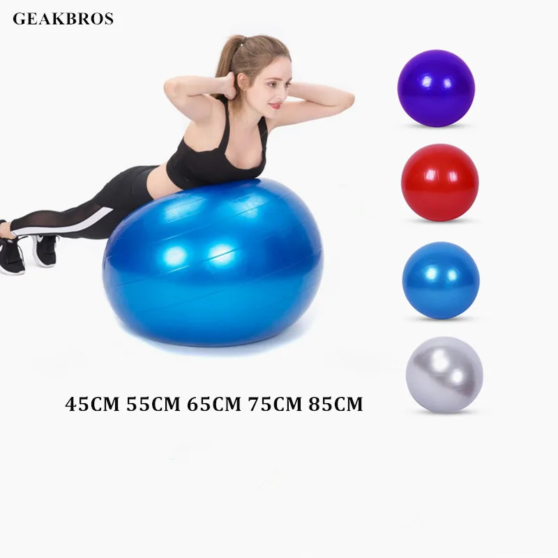 

Yoga Ball Women Fitness Ball 45 55 65 75 85cm Pilates Equipment Anti-Burst Gymnastics Sports Training Workout Exercise Gym Ball