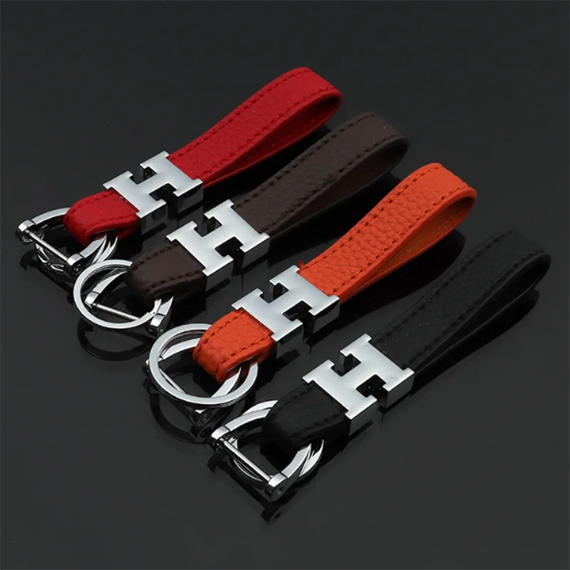 

Fashion Horseshoe D Buckle PU Leather Keychain Luxury PU Key Chain Auto Car Keyholder Car Keys Trinket Keychains