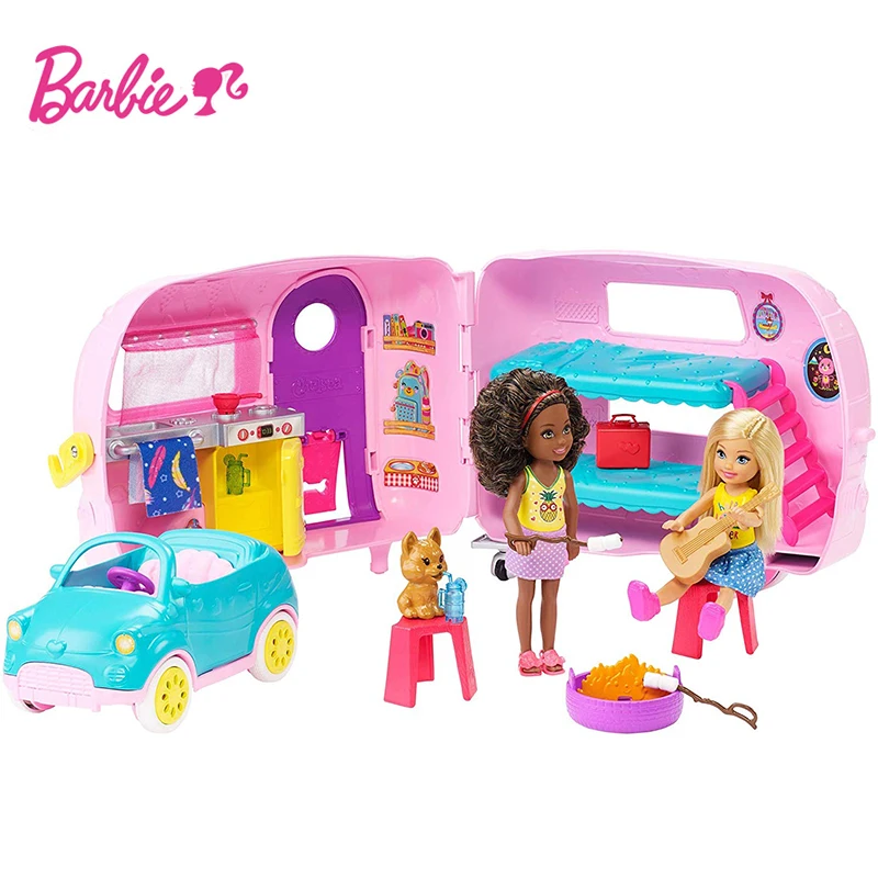 Кукла Барби Маленькая Келли Кемпер RV Детская Игрушка Подарочная коробка девочка