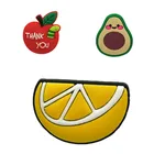 1 шт. ПВХ булавка яблоко лимон авокадо иконы забавные броши сплав значок ковбойская одежда брикет подходит для женщин детей подарок на день рождения