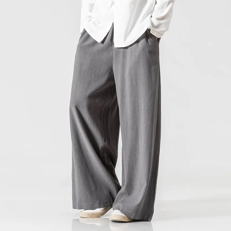 Повседневные брюки Hakama размера плюс в стиле Харадзюку с широкими штанинами 2021