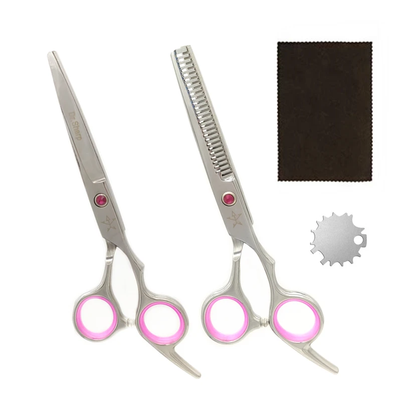 6 дюймов Япония 4cr Профессиональные парикмахерские ножницы наборы инструментов