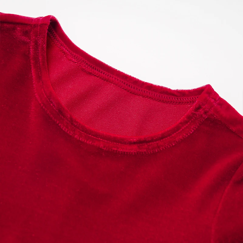 Новое Сетчатое лоскутное осеннее платье принцессы WeLaken с блестками красное для