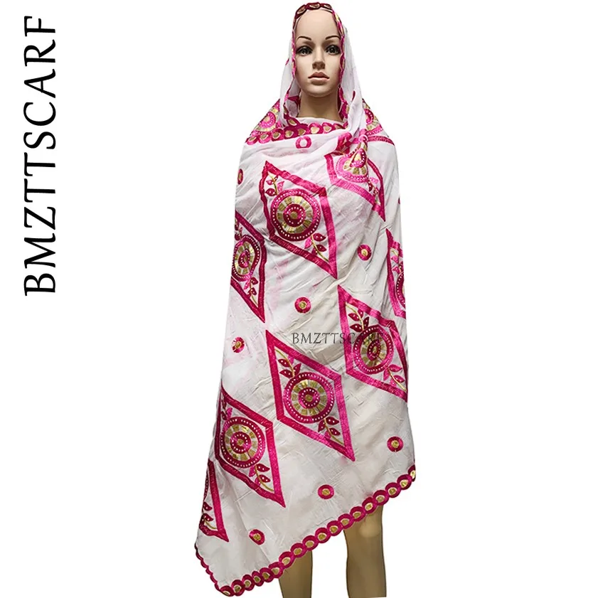 Fashion embroidered African women scarf Muslim new type big yards outside the cotton BM951 | Тематическая одежда и