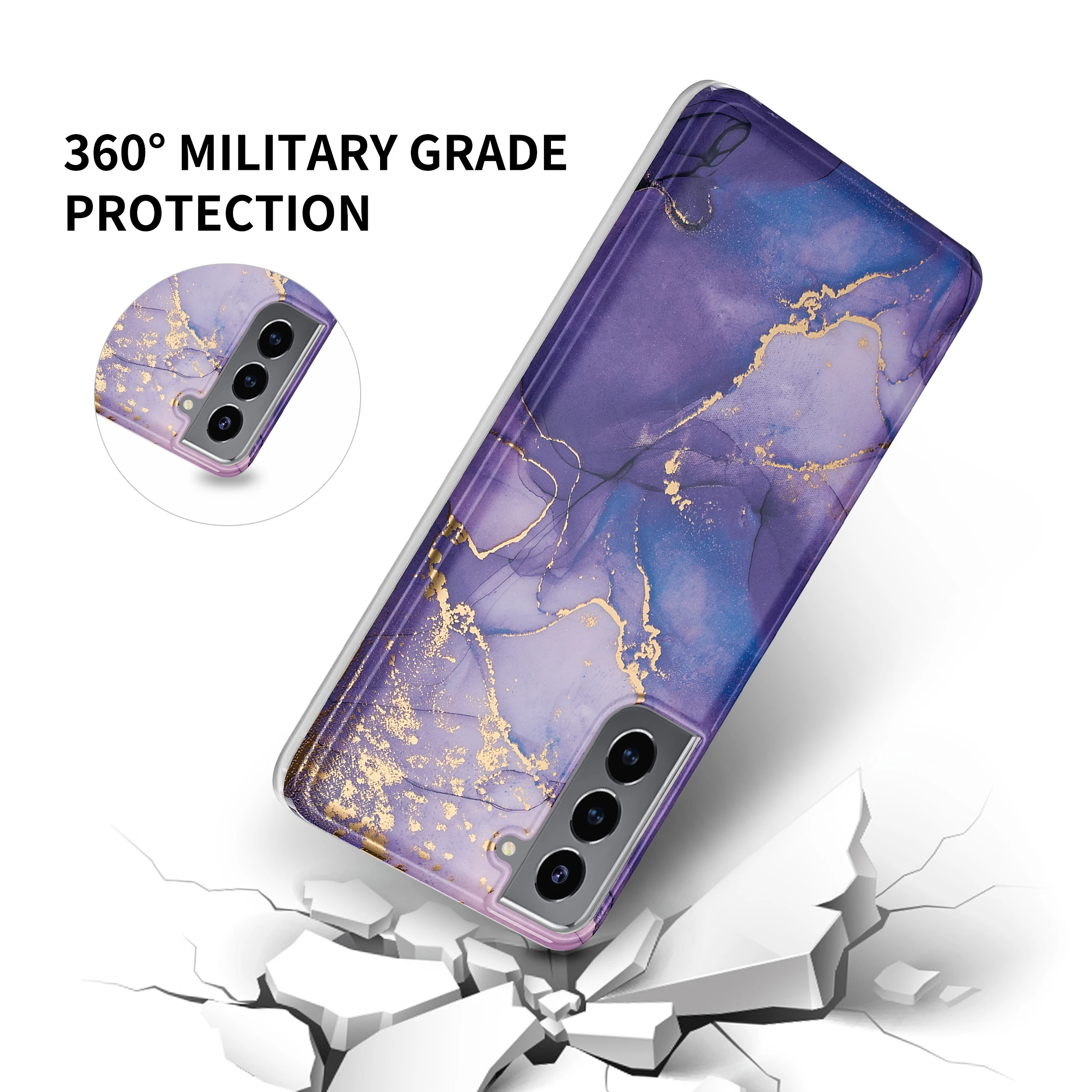 

Glossy Liuli Marble Pattern Phone Case For Samsung Galaxy S30 S21 S20 S10 S9 Ultra Lite Plus FE Soft TPU IMD Process Cover Capa