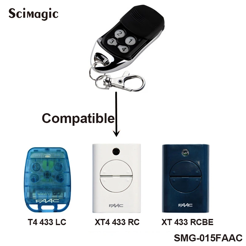 FAAC плавающий код 433mhz совместимый гараж/ворота дистанционного XT2/XT4/TE4433H/787452/433LC - Цвет: SMG-015FAAC