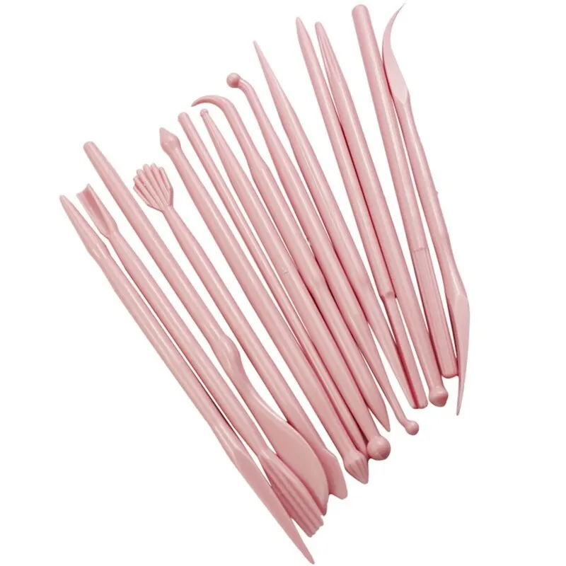 

14pcs/set Plastic Clay Sculpting Set Cake Decorating Tools Set for Shaping Clay Playdough Tools Toys Polymer Modeling Clay Tools