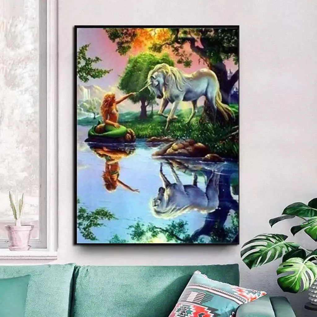 

Home 5D DIY Diamond Painting "Animal Lion" full square diamond cross stitch arts crafts and sewing needle art decorative gift