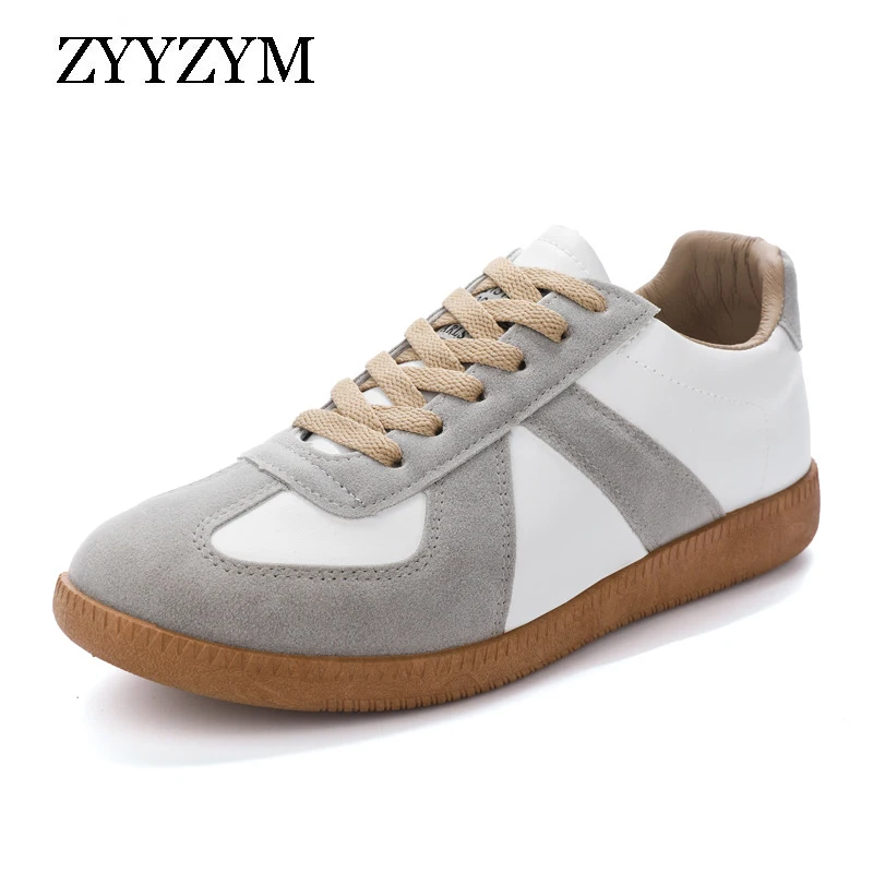 

ZYYZYM Men Casual Shoes 2021 Spring Retro White Shoes Men's Moral Training Rubber Sole Simple Board Shoes