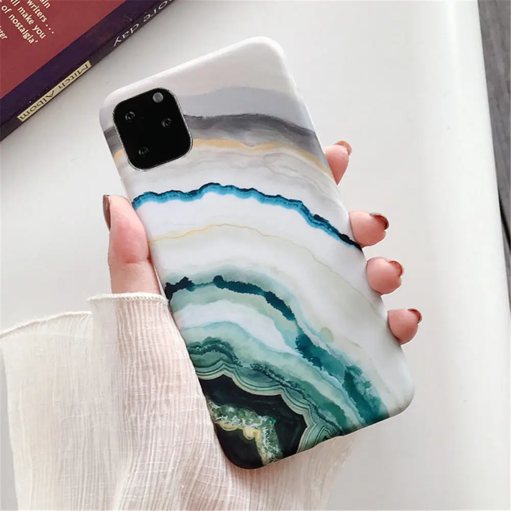 Lovebay цветной мраморный чехол для iPhone 11 Pro Max 7 8 6 6s Plus X XR XS Max 11 матовые телефонные чехлы мягкая IMD Силиконовая задняя крышка