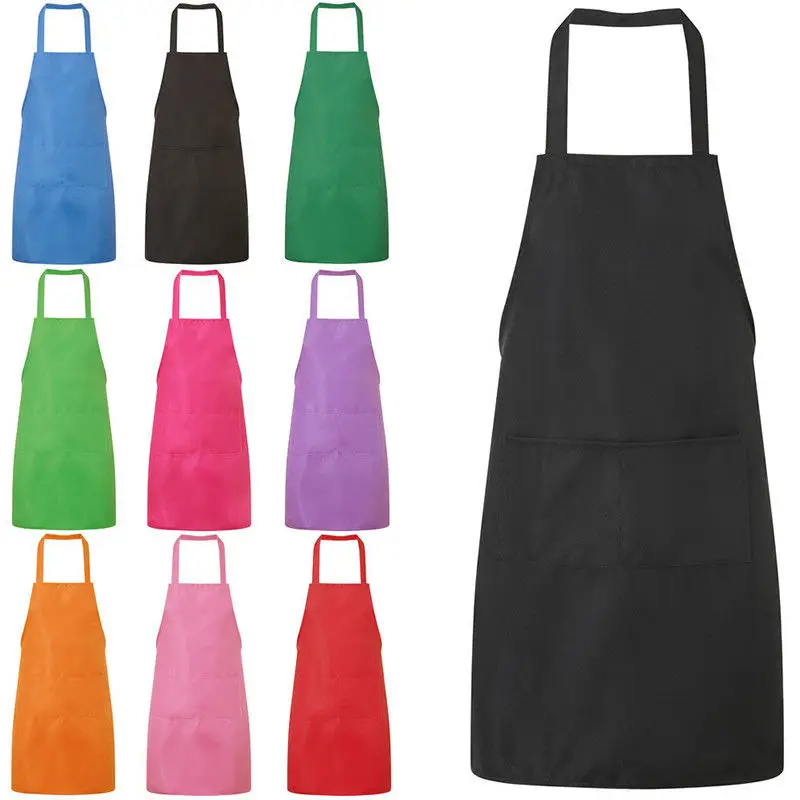 

2021 Hot Sale Cooking Kitchen Apron For Woman Men Chef Waiter Cafe Shop BBQ Hairdresser Aprons Bibs Kitchen Accessory