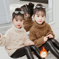 2021 autumn winter warm childrens clothes girls knitted sweaters solid thin todder pullovers hot sale fast shipping