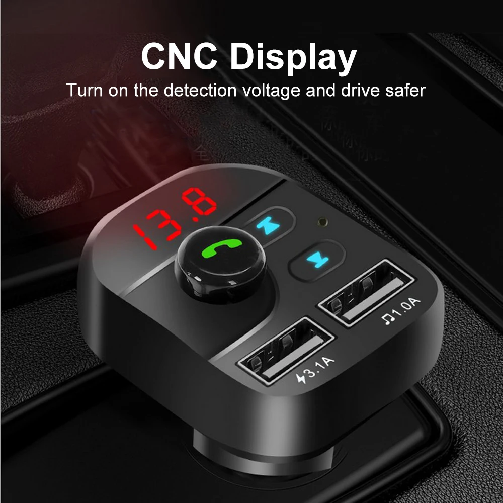 Car Kit 2.1A Accessories Handsfree Receiver Wireless Bluetooth Transmitter LCD MP3 Player USB Charger | Автомобили и мотоциклы