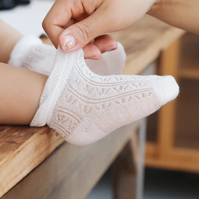 

Новинка; Детские носки; Сезон лето-осень; Тонкие мягкие хлопковые носки для новорожденных; Сетчатые дышащие теплые милые детские носки для м...