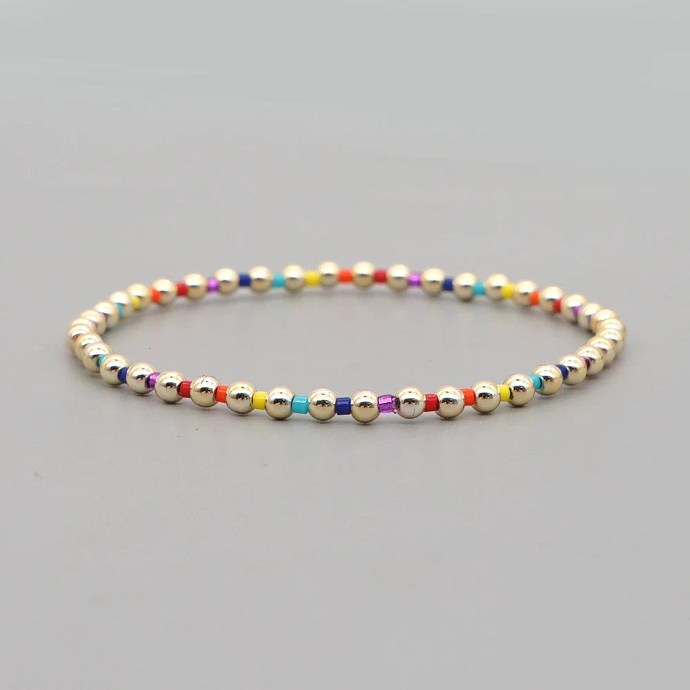 Go2Boho радужные браслеты Миюки браслет из бисера для девушки подарок подруге