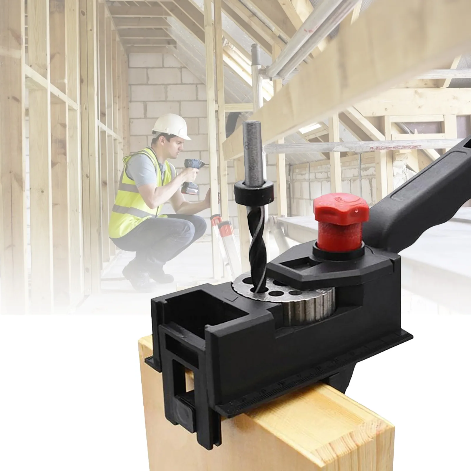 

New Drill Bit Drill Hole Locator 10 Hole 3-12mm Multi Holes Portable Hole Locator Angle Drill Guide Set Holes Diy Carpentry Tool