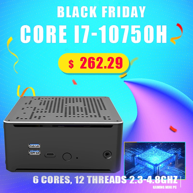 Игровой настольный компьютер 10 поколения Nuc i7 10750H i9 9880H 6 Core i5 Mini 2 Lan Windows * DDR4 M.2 NVME AC