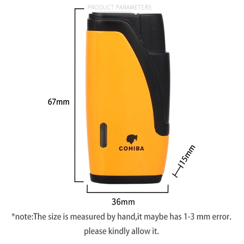 COHIBA 2 Зажигалка с горелкой Карманный прикуриватель ветрозащитные многоразовые