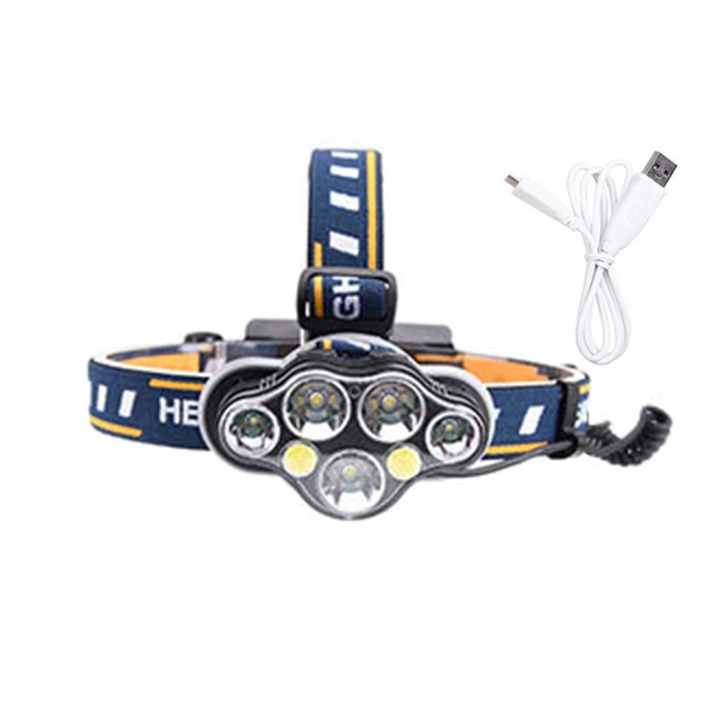 

T6+XPE+COB LED Headlight Headlamp Waterproof USB Rechargeable 8 Modes Outdoor Cycling Climbing Hiking Fishing Work Torch Light