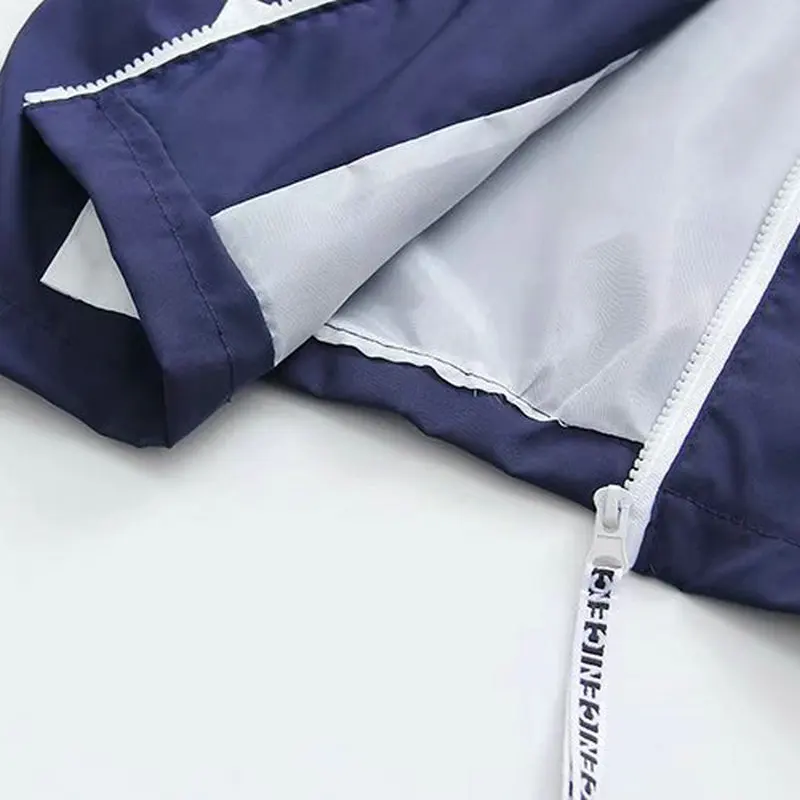 Women Patchwork Coats Preppy Style Pocket Rice Print Hooded Loose Jacket Spring Long Sleeve Basic Outerwear 2048571