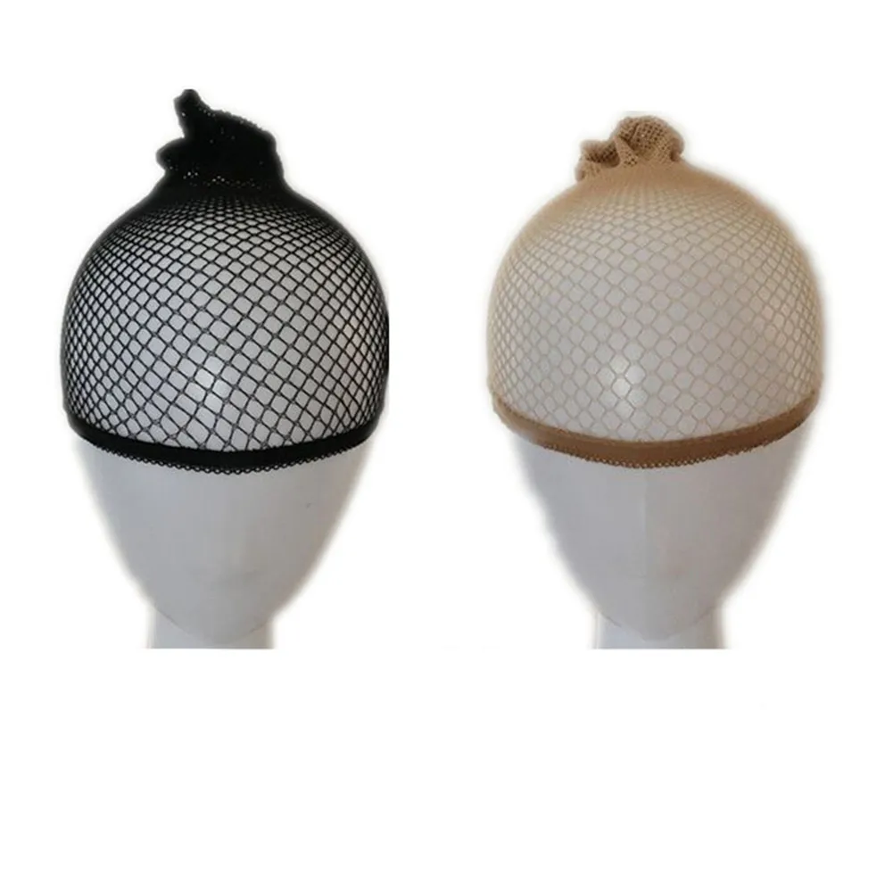 

Elastic Wig Caps, Nylon Neutral Nude Beige and Open End Black Mesh Net Wig Cap Hair Net Mesh Hairnets Breath