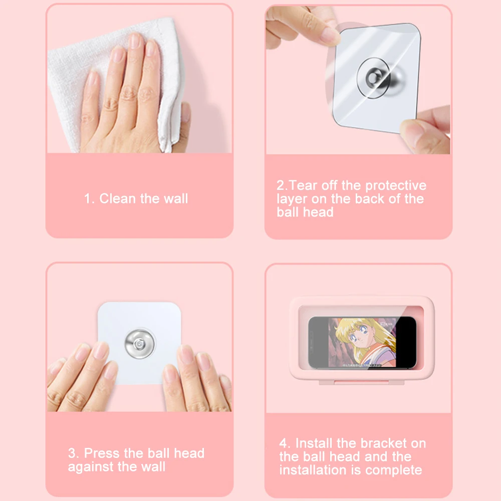 Высокочувствительный держатель для телефона с сенсорным экраном душа