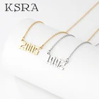 KSRA 1980-2020 год рождения, ожерелье из нержавеющей стали для женщин, цепочка, кулон, ожерелье, ювелирные изделия, подарок на день рождения
