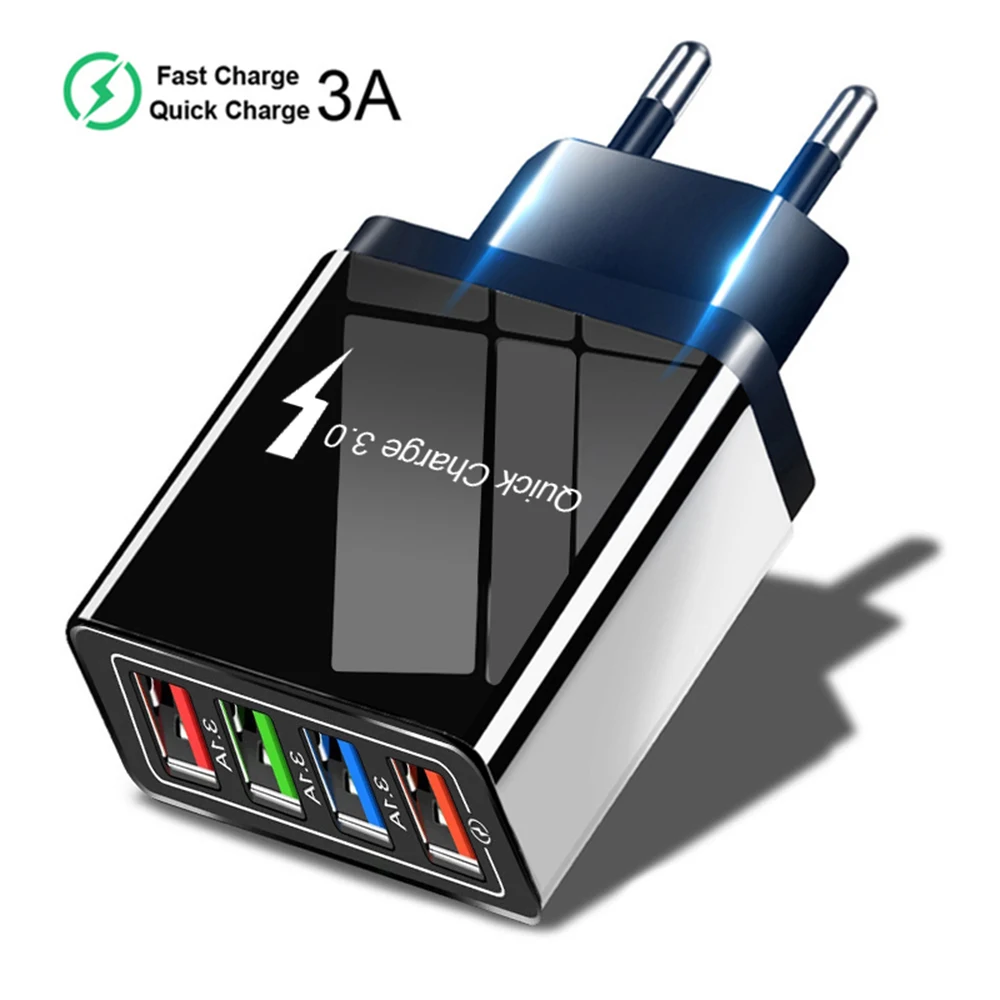 

Quick Charge 3.0 USB For iPhone 12 Charger Wall Fast Charging Xiaomi 11 Samsung S10 Plus Huawei Mobile Phone Chargers Adapter