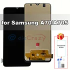 Оригинальный ЖК-экран для Samsung Galaxy A70 A705, дисплей с сенсорным дигитайзером в сборе, замена со сканером отпечатка пальца, 100% протестирован
