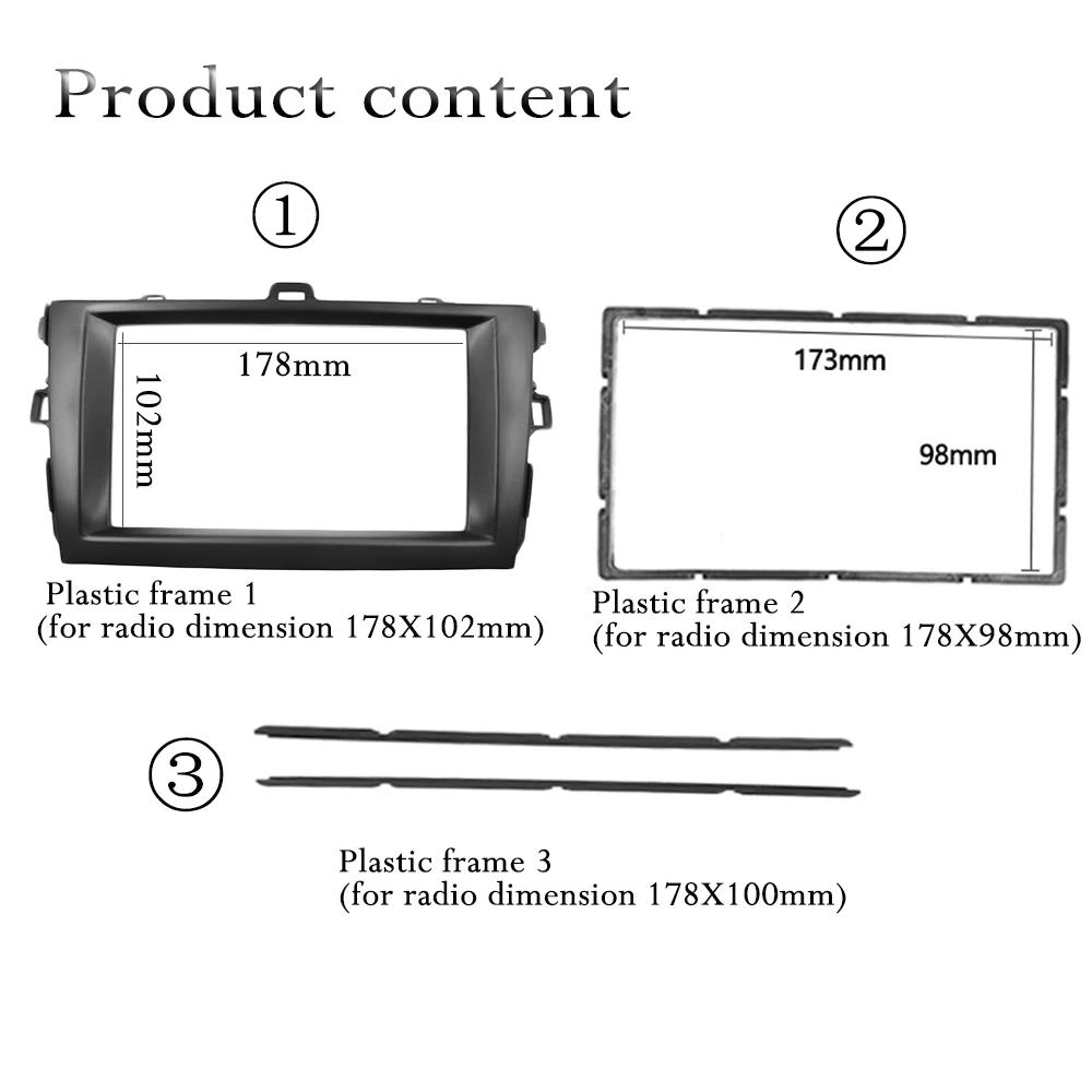2Din DVD GPS стерео радио Fascia Для Toyota Corolla 2008-2010 рамка для приборной панели монтажный