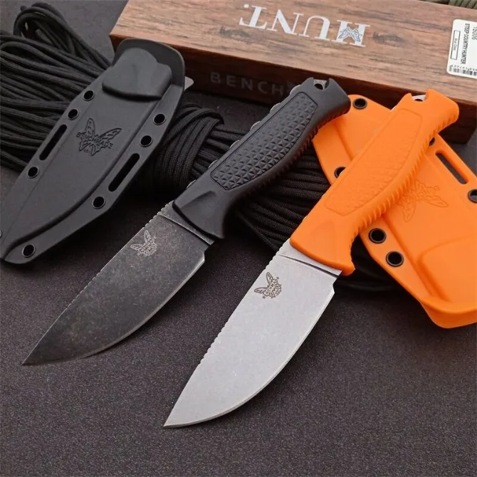 

Benchmade 15006 Outdoor Survival Small Straight Knife Anti Slip Handle Stone Washing Blade Safety Defense Pocket Knives EDC