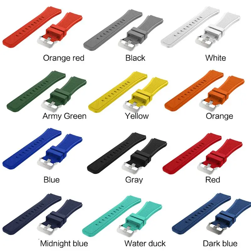 Ремешок сменный из мягкого силикона для наручных часов спортивный браслет Samsung 46