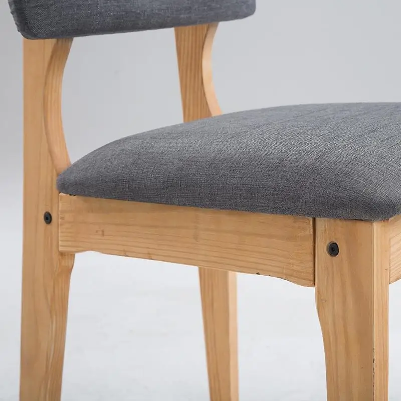 Специальное предложение черный стул из цельного дерева простая спинка обеденный